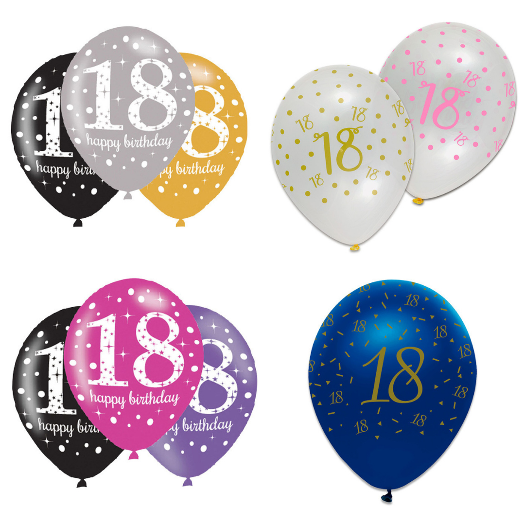 Helium Ballon Leeftijd 18 – Ballonnen bestellen De Feesthoek